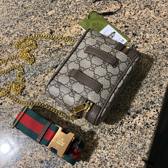 Source Unknown Gray and Brown Bag - Picture 4 of 4